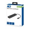 ACT AC6405 USB-C Hub 3port with card reader Black