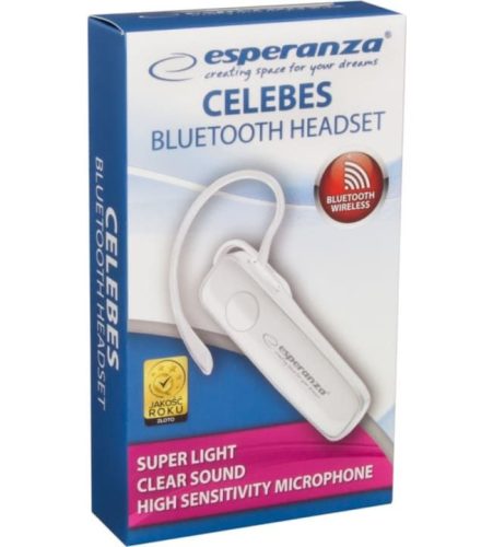 Esperanza Celebes Bluetooth Headset White