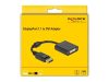 DeLock DisplayPort 1.1 male to DVI-I (Dual Link) (24+5) female Passive Adapter 0,15m Black