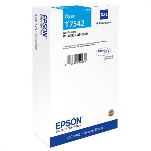 Epson T7542 XXL Cyan tintapatron