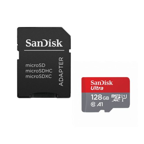 Sandisk 128GB microSDHC Ultra Class 10 UHS-I A1 + adapterrel