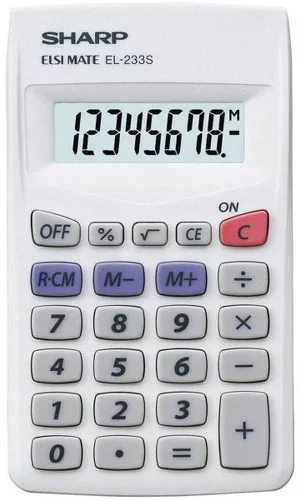 Sharp EL-233S Zsebszámológép White