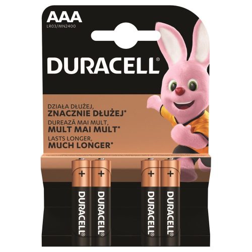 Duracell AAA Alkáli Elem 4db/csomag