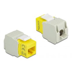 DeLock Keystone Module RJ45 jack > LSA Cat.6 UTP Yellow