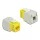 DeLock Keystone Module RJ45 jack > LSA Cat.6 UTP Yellow