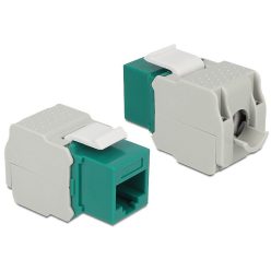 DeLock Keystone Module RJ45 jack > LSA Cat.6 UTP Green