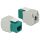 DeLock Keystone Module RJ45 jack > LSA Cat.6 UTP Green