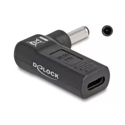   DeLock Adapter for Laptop Charging Cable USB Type-C female to Dell 4.5 x 3.0 mm male 90° angled