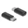 DeLock Adapter SuperSpeed USB 10 Gbps (USB 3.2 Gen 2) USB Type-C male to female port saver Black