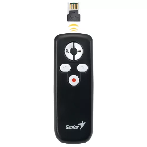 Genius 100 Smart Wireless Presenter Red Laser Black