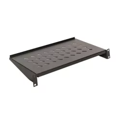   Legrand Rackszekrény Polc - 2U-19", 2 ponton rögzített csavarral, fix, 550mm, Max: 50kg, Black