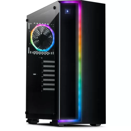 Inter-Tech S-3906 Renegade RGB Tempered Glass Black