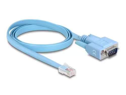 DeLock RS-232 DB9 Adapter 1 x RS-232 RJ45 1m Blue