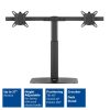 ACT AC8332 Free Standing Gas Spring Dual Monitor Arm Office Crossbar 10"-27" Black