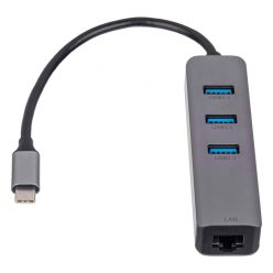   Akyga AK-AD-66 HUB USB Type-C to 3x USB 3.0 Network Card 10/100/1000 15cm