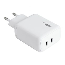   Akyga AK-CH-19 2xUSB-C PD Quick Charge 3.0 5-12V / 1,67-3A 40W White