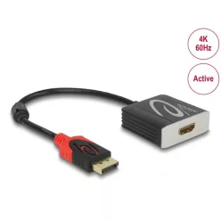   DeLock Active DisplayPort 1.4 to HDMI Adapter 4K 60 Hz (HDR) Black