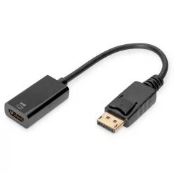   Digitus Active DisplayPort Adapter/Converter DP to HDMI 0,2m Black