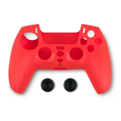   Spartan Gear Playstation 5 Silicon Skin Cover and Thumb Grips Red