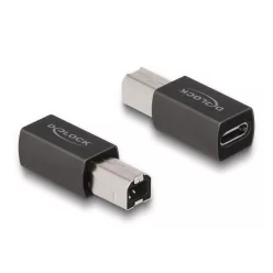 DeLock USB 2.0 Type-C to Type-B adapter Black