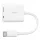 Belkin RockStar 3.5mm Audio + USB-C Charge Adapter White