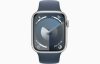 Apple Watch S9 Cellular 45mm Silver Alu Case with Storm Blue Sport Band S/M
