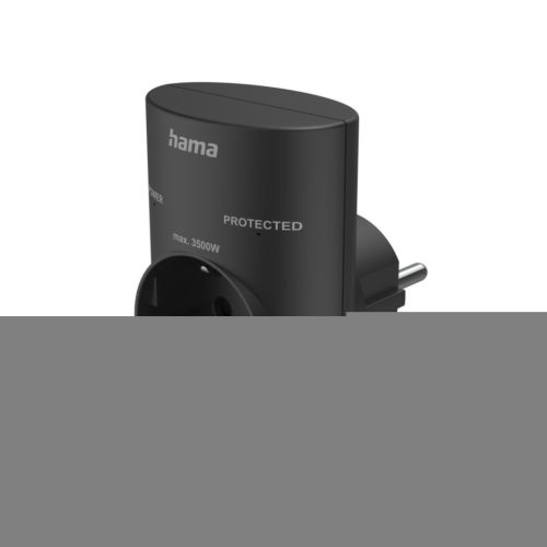 Hama Hálózati Túlfeszültségvédő adapter Black