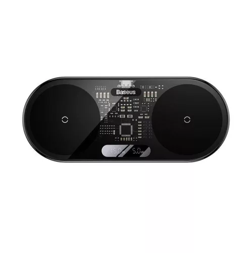 Baseus Digital LED Display Wireless Charger Black