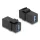 DeLock Keystone Module USB 3.0 A female to USB 3.0 A female (1:1) Black