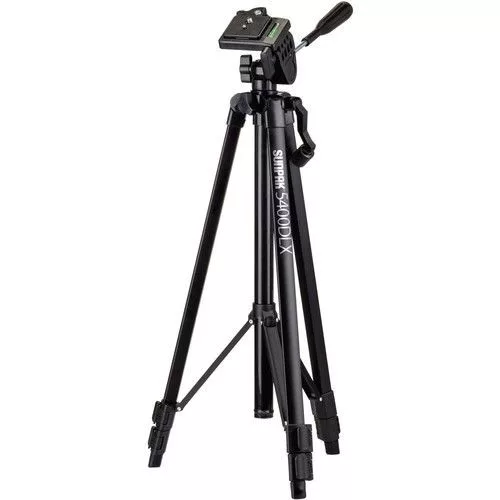 Sunpak 5400DLX állvány 3D fejjel telefon és akciókamera adapterrel Black