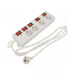 Logilink Hálózati Elosztó Kapcsolóval 4DIN 1,5m White