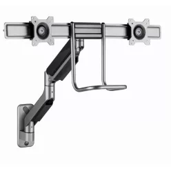   Gembird MA-WA2-02 Adjustable wall 2-display mounting arm, 17”-32” Black