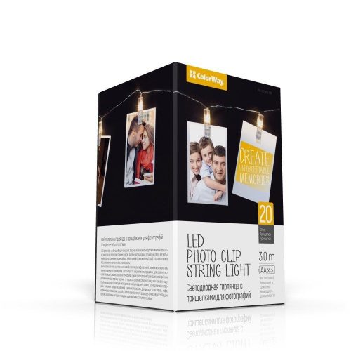 ColorWay LED garland photo clip string light 20 LED/3M