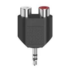 Hama Adapter Sztereo 3,5mm Jack Dugó - 2RCA Alj Black