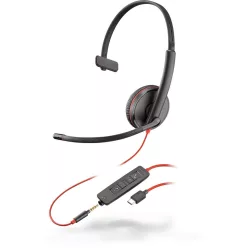 Poly Plantronics Blackwire 3215 USB-C/A Headset Black