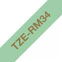   Brother TZe-RM34 selyem szövet P-touch szalag (12mm) Gold on Mint Green - 4m