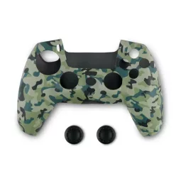   Spartan Gear Playstation 5 Silicon Skin Cover and Thumb Grips Green Camo