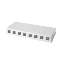   Logilink Empty box for 8 keystone modules surface mount white