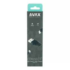 Avax AD601 CONNECT+ USB A - Type C adapter Black