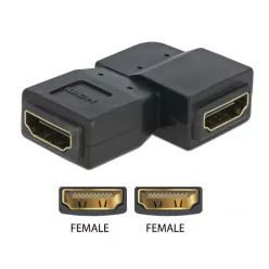 DeLock adapter HDMI famale to HDMI famale Black