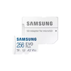   Samsung 256GB microSDXC EVO Plus Class10 U3 A2 V30 + adapterrel