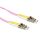 ACT LSZH Multimode 50/125 OM4 fiber cable duplex with LC connectors 1,5m Pink