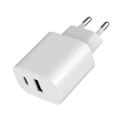 Gembird 2-Port Universal USB Charger A+C 2.4A White