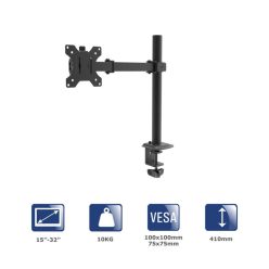   Akyga AK-MB-01 Single Monitor Arm Desk Mount 10kg VESA 75x75mm / 100x100mm 15-32"