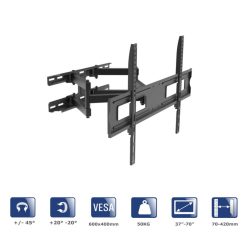   Akyga AK-MB-10 TV Wall Mount Full Motion Bracket +/-45° 50kg VESA 600x400mm 37"-70"