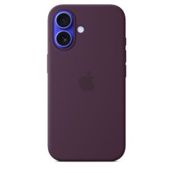 Apple iPhone 16 Silicone Case with MagSafe Plum