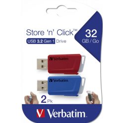 Verbatim 32GB Store n Click USB 3.2 Blue/Red (2pack)