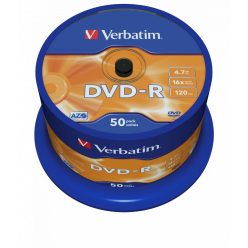 Verbatim DVD-R 4,7Gb 16x Hengeres 50db/csomag (50-es címke)