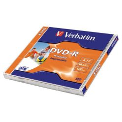   Verbatim DVD-R 4,7Gb 16x Normál tok 1db/csomag (1-es címke)