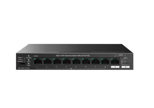 Tenda TEG1110PF-8-120W  9GE+1SFP Ethernet Switch With 8-Port PoE